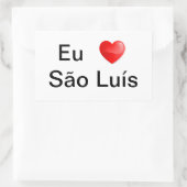 Adesivo Eu amo São Luís 長方形シール (バッグ)
