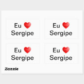 Adesivo eu amo Sergipe 長方形シール (シート)