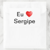Adesivo eu amo Sergipe 長方形シール (バッグ)