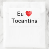 Adesivo eu amo Tocantins 長方形シール (バッグ)