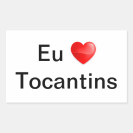 Adesivo eu amo Tocantins 長方形シール