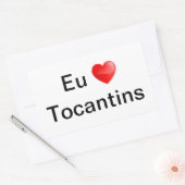 Adesivo eu amo Tocantins 長方形シール (封筒)