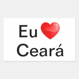 Adesivo eu amor Ceará 長方形シール