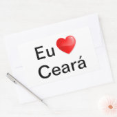 Adesivo eu amor Ceará 長方形シール (封筒)