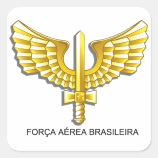 Adesivo Força Aérea Brasileira - FAB スクエアシール (正面)