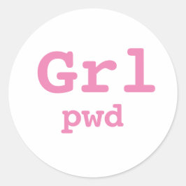 Adesivo Grl pwd ラウンドシール