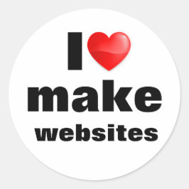 Adesivo I love make websites ラウンドシール