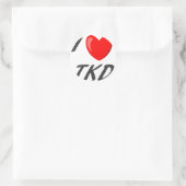adesivo I Love TKD ラウンドシール (バッグ)