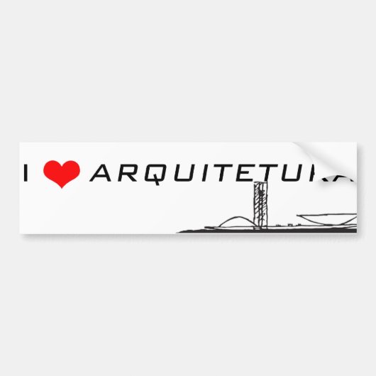 Adesivo I s2 Arquitetura バンパーステッカー (正面)