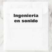Adesivo ingenieria en sonido 長方形シール (バッグ)