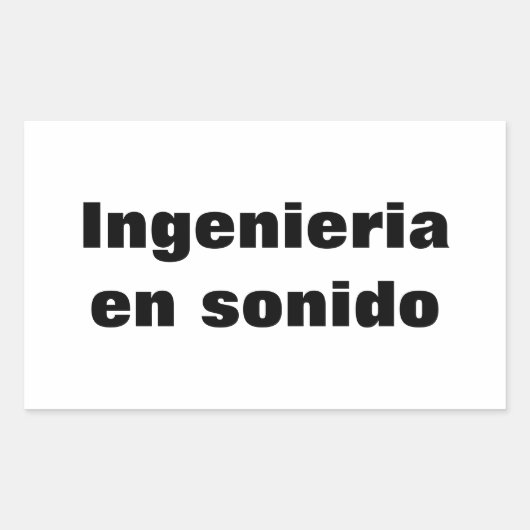Adesivo ingenieria en sonido 長方形シール (正面)
