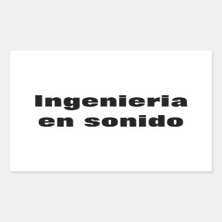 Adesivo  ingenieria en sonido 長方形シール
