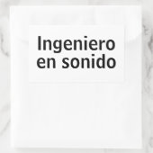 Adesivo ingeniero en sonido 長方形シール (バッグ)