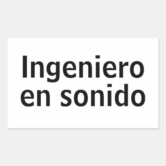 Adesivo ingeniero en sonido 長方形シール (正面)