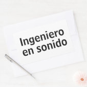 Adesivo ingeniero en sonido 長方形シール (封筒)