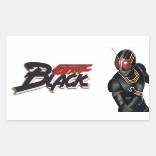 Adesivo Kamen Rider BLACK 長方形シール (正面)
