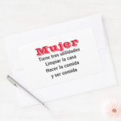 Adesivo La mujer tiene tres utilidades 長方形シール (封筒)