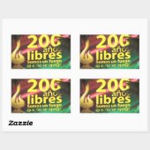 Adesivo La Paz 200 años libres 長方形シール (シート)