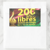 Adesivo La Paz 200 años libres 長方形シール (バッグ)