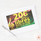 Adesivo La Paz 200 años libres 長方形シール (封筒)