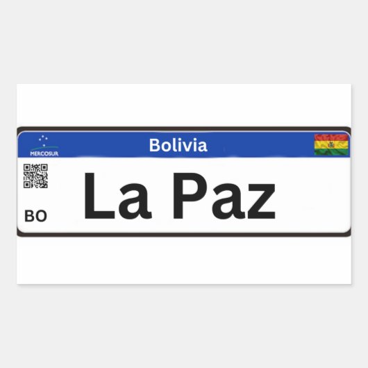 Adesivo La Paz Mercosur 長方形シール (正面)
