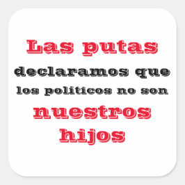 Adesivo  las putas declaramos スクエアシール