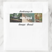 Adesivo lembrança de Amapá 長方形シール (バッグ)