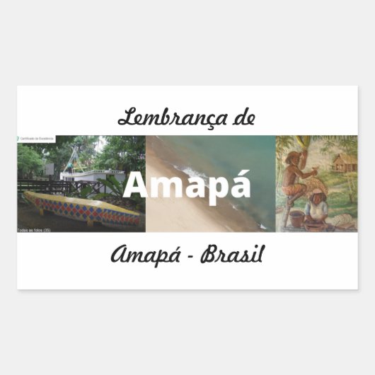 Adesivo lembrança de Amapá 長方形シール (正面)