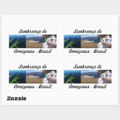 Adesivo lembrança de Amazonas 長方形シール (シート)