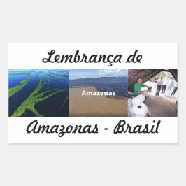 Adesivo lembrança de Amazonas 長方形シール