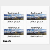 Adesivo lembrança de Bahia 長方形シール (シート)