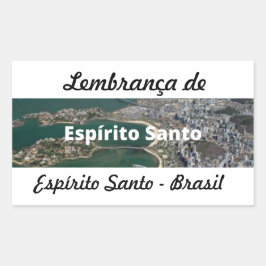 Adesivo lembrança de Espírito Santo 長方形シール