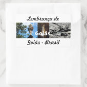 Adesivo lembrança de Goiás 長方形シール (バッグ)