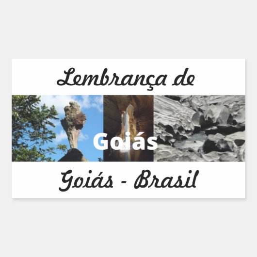 Adesivo lembrança de Goiás 長方形シール (正面)