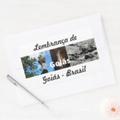 Adesivo lembrança de Goiás 長方形シール (封筒)