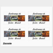 Adesivo lembrança de Goiás 長方形シール (シート)