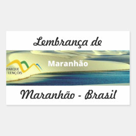 Adesivo lembrança de Maranhão 長方形シール