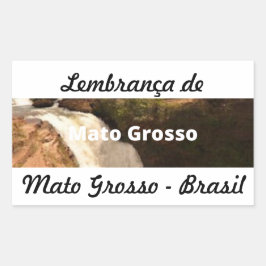Adesivo lembrança de Mato Grosso 長方形シール