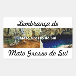 Adesivo lembrança de Mato Grosso do Sul 長方形シール