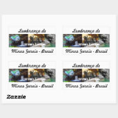 Adesivo lembrança de Minas Gerais 長方形シール (シート)