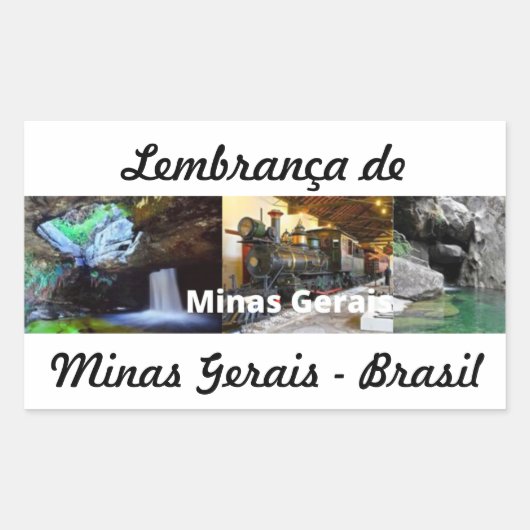 Adesivo lembrança de Minas Gerais 長方形シール (正面)