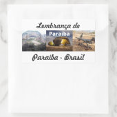 Adesivo lembrança de Paraíba 長方形シール (バッグ)