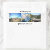 Adesivo lembrança de Paraná Brasil 長方形シール (バッグ)