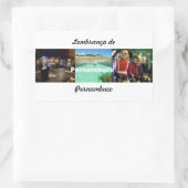 Adesivo lembrança de Pernambuco 長方形シール (バッグ)