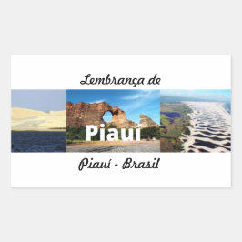 Adesivo lembrança de Piauí - Brasil 長方形シール