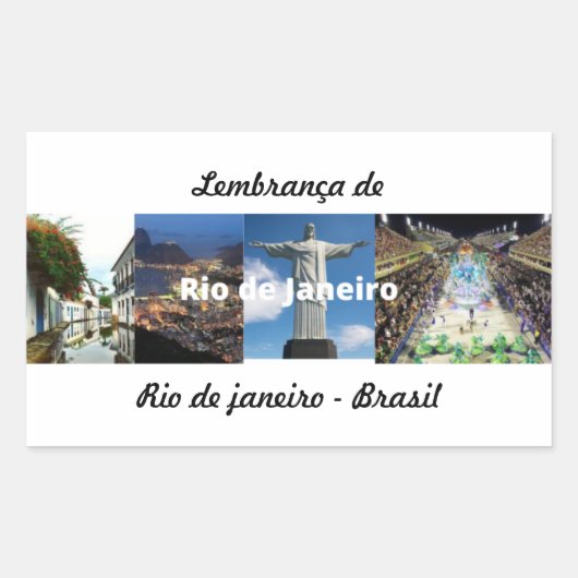 Adesivo lembrança de Rio de Janeiro 長方形シール (正面)