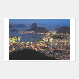 Adesivo lembrança de Rio de Janeiro 長方形シール