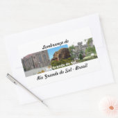 Adesivo lembrança de Rio Grande do Sul - Brasil 長方形シール (封筒)