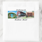 Adesivo lembrança de Rondônia Brasil 長方形シール (バッグ)