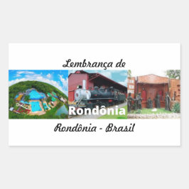 Adesivo lembrança de Rondônia Brasil 長方形シール
